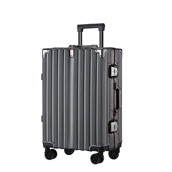 Unisex Aluminum Frame Hard Shell Suitcase for Secure Travel, view 9 - Elena Harper