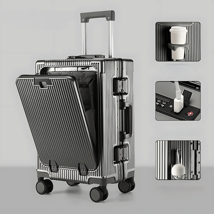 Unisex Hardshell Carry-On Luggage with Smart Features