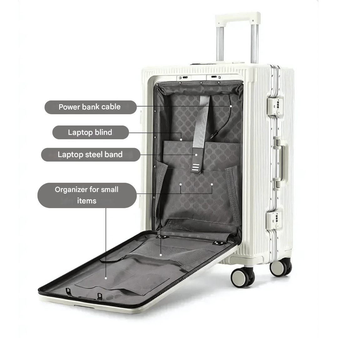 Unisex Hardshell Carry-On Luggage with Smart Features