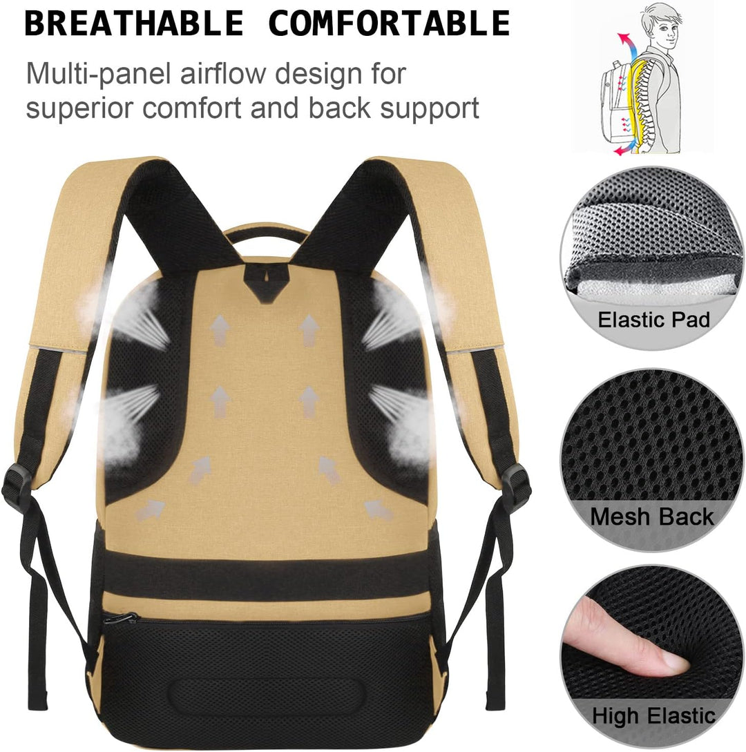 Unisex Slim Anti-Theft Laptop Backpack with USB Charging