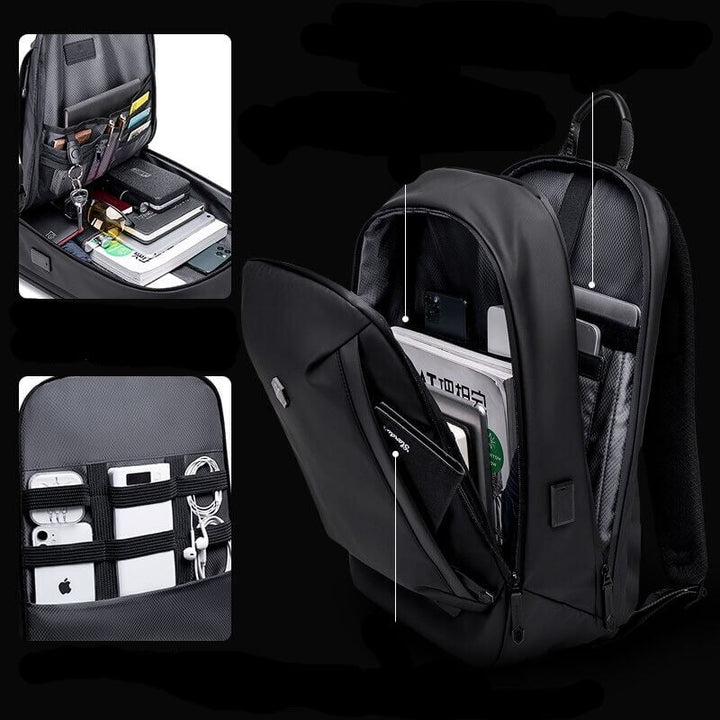 Unisex Water-Resistant Multi-Compartment Travel Backpack