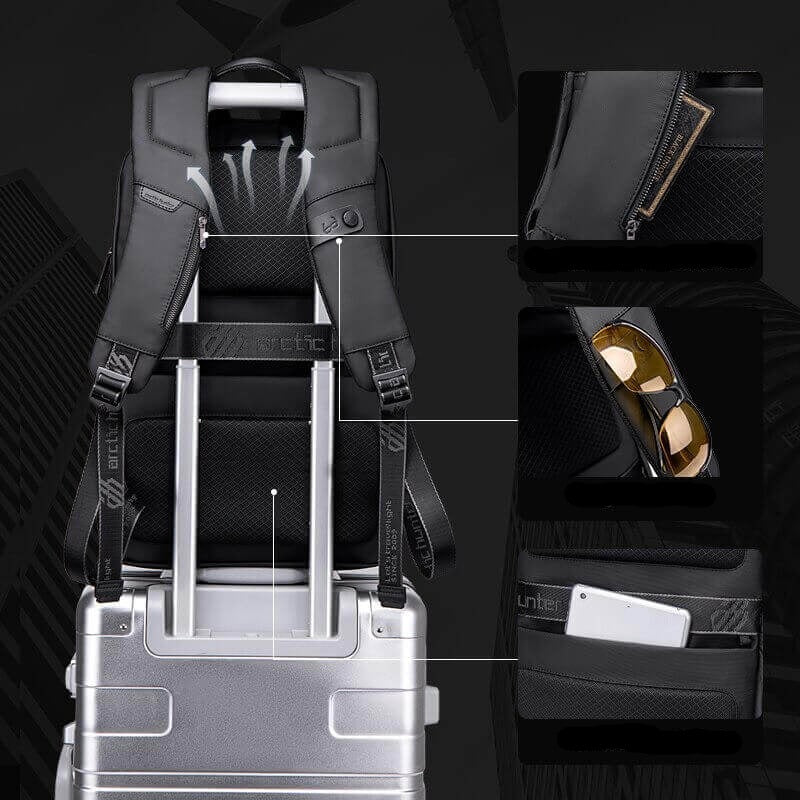 Unisex Water-Resistant Multi-Compartment Travel Backpack