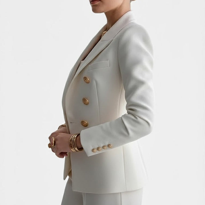 Blazer with Gold-Colored Buttons for Women