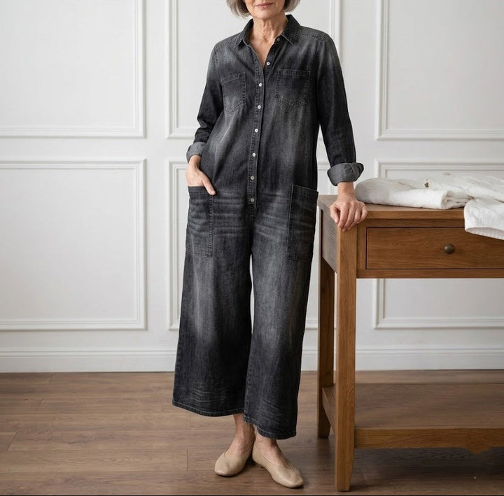 Diana | Vintage jumpsuit in soft washed denim cotton