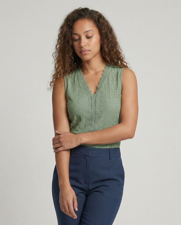 Women's Cotton Top with Embroidery EB