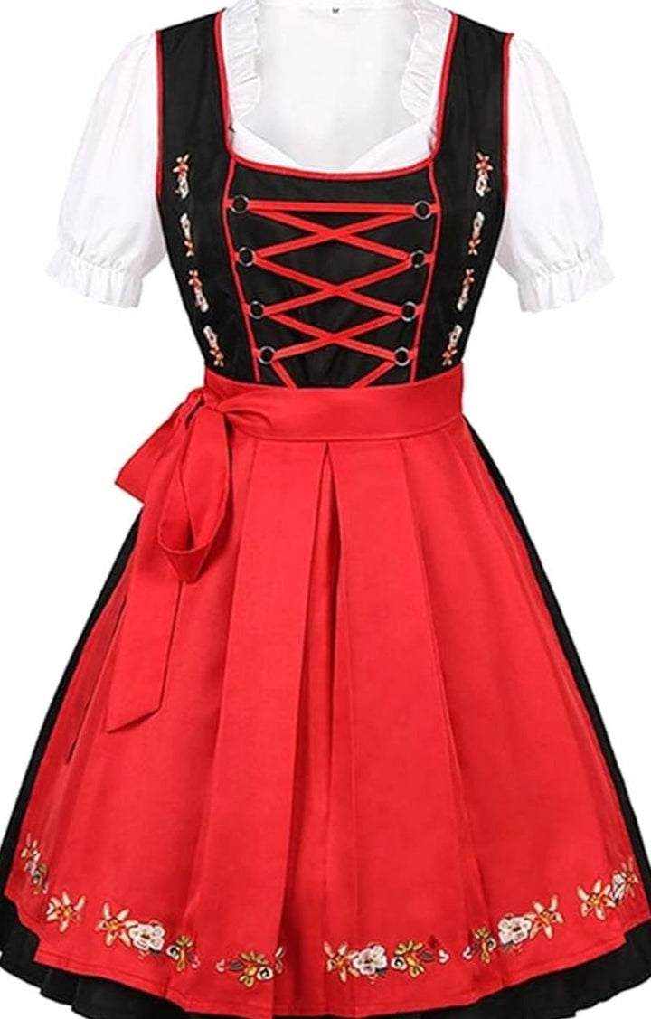 Dirndl Dress with V-Neck and Lacing for Women
