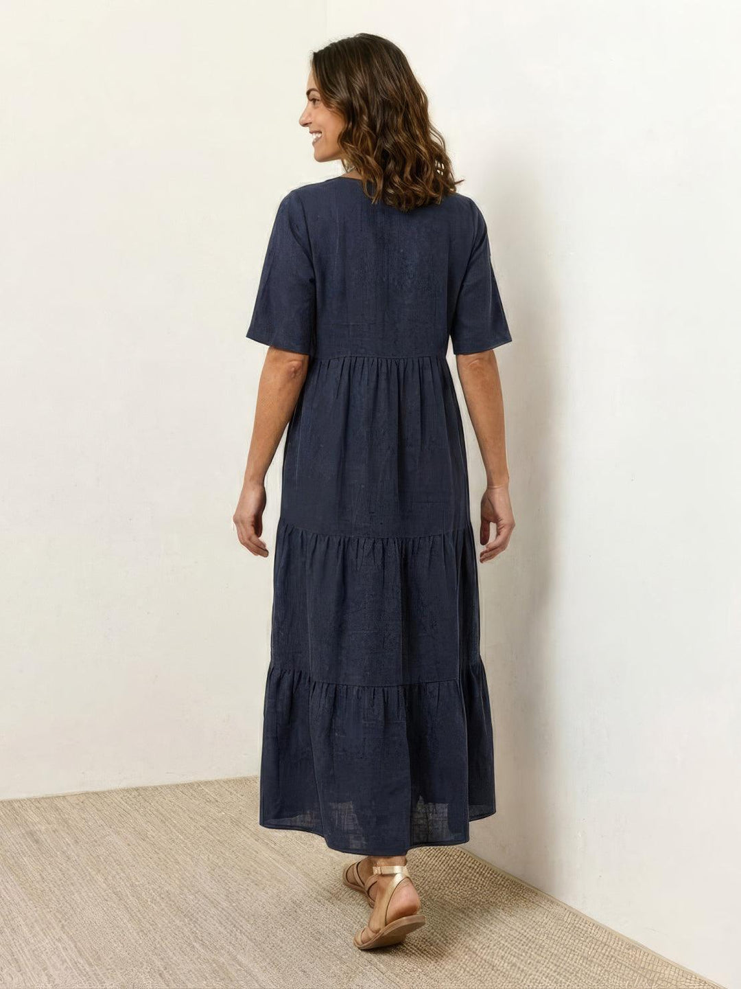 Clara | Women’s Boho V Neck Tiered Maxi Dress