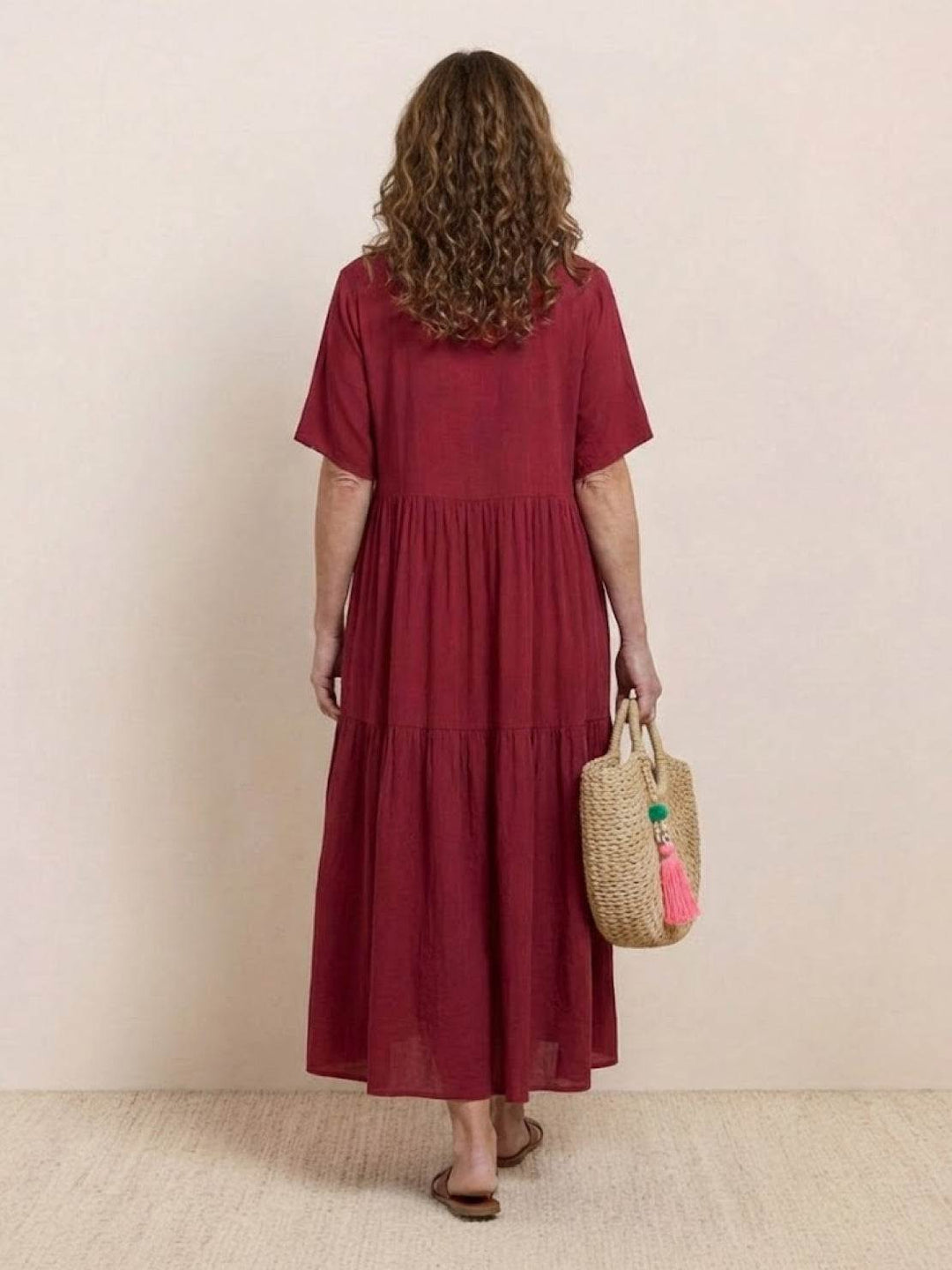 Clara | Women’s Boho V Neck Tiered Maxi Dress