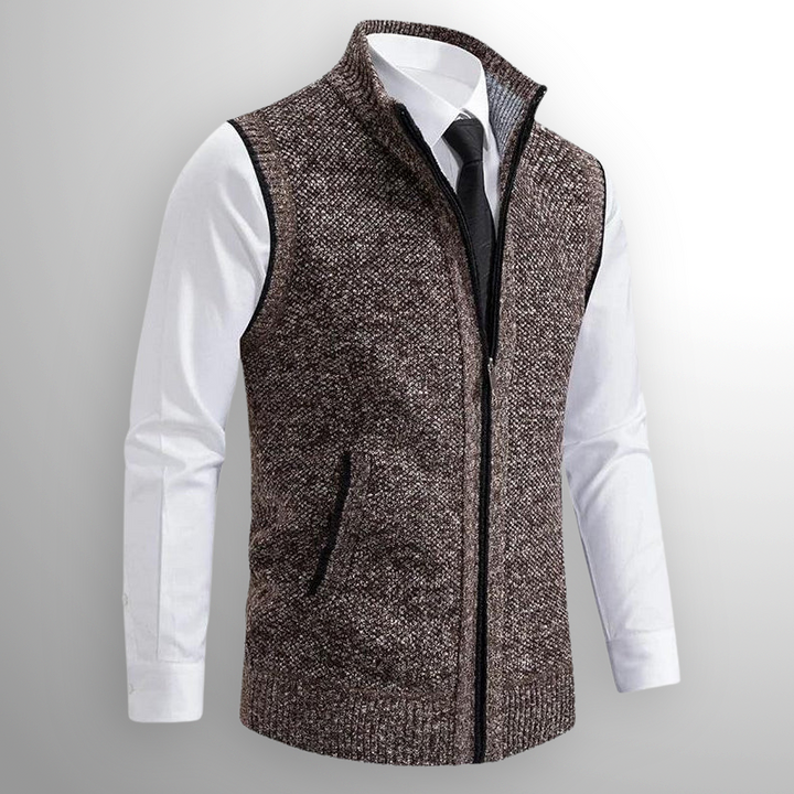 BRANDON – SMART ZIP-UP KNIT VEST