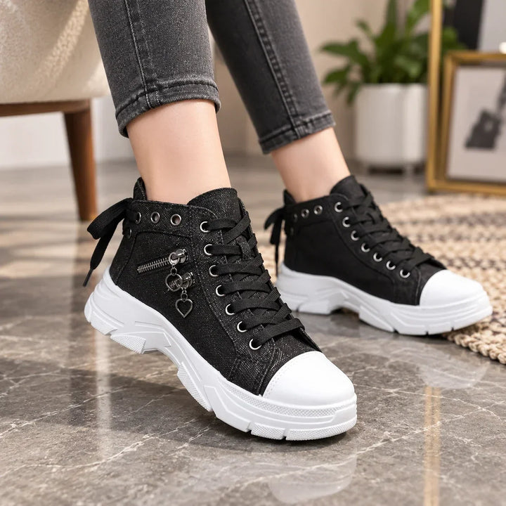 Breezara Lace-Up Platform Sneaker Boots - Elena Harper
