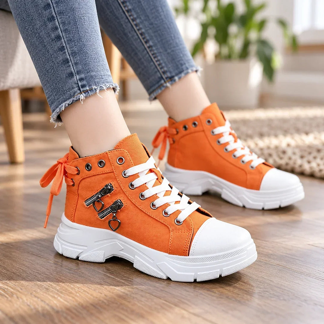 Breezara Lace-Up Platform Sneaker Boots - Elena Harper