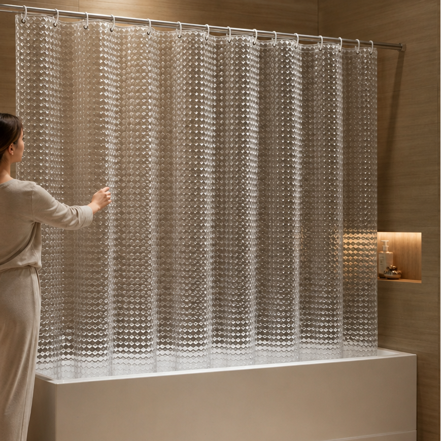 Dryhaven 3D Embossed Shower Curtain - Elena Harper