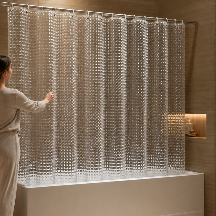 Dryhaven 3D Embossed Shower Curtain - Elena Harper