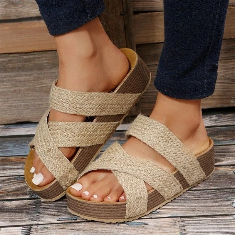 Sara orthopaedic sandals by Emma & Rose Cape Town, showing beige comfort footwear with supportive straps and cushioned soles.