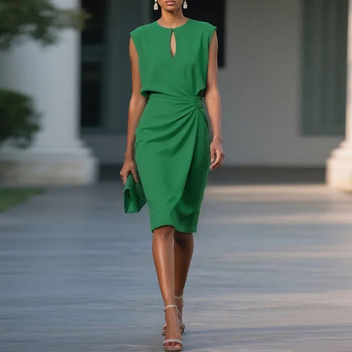 Maeve Elegant Dress with Knee-Length Fall, view 5 - Elena Harper