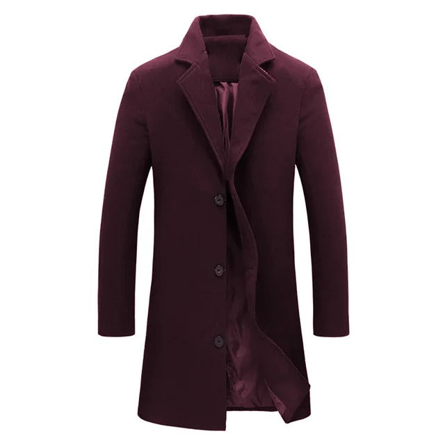 Men's Wool Coat for Autumn and Winter Tomas - Elena Harper