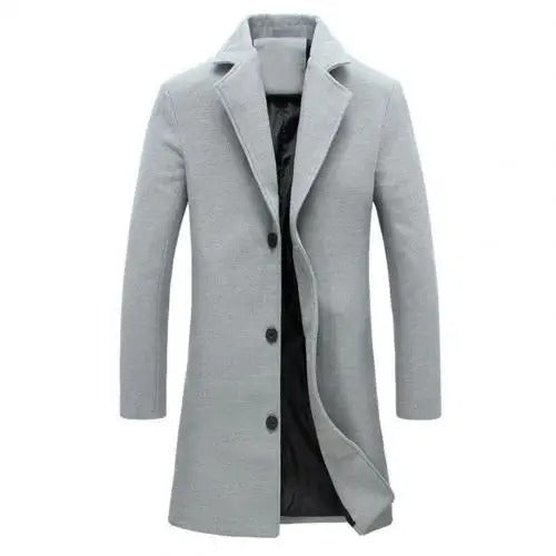 Men's Wool Coat for Autumn and Winter Tomas, view 3 - Elena Harper