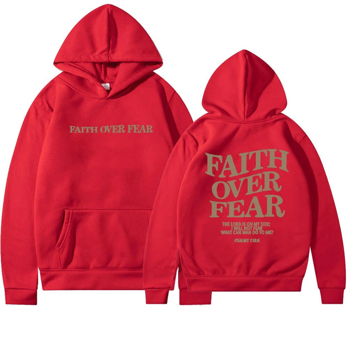 Ladies Hoodie with Text Christian Faith Message, Casual Sweatshirt with Hood, view 4 - Elena Harper