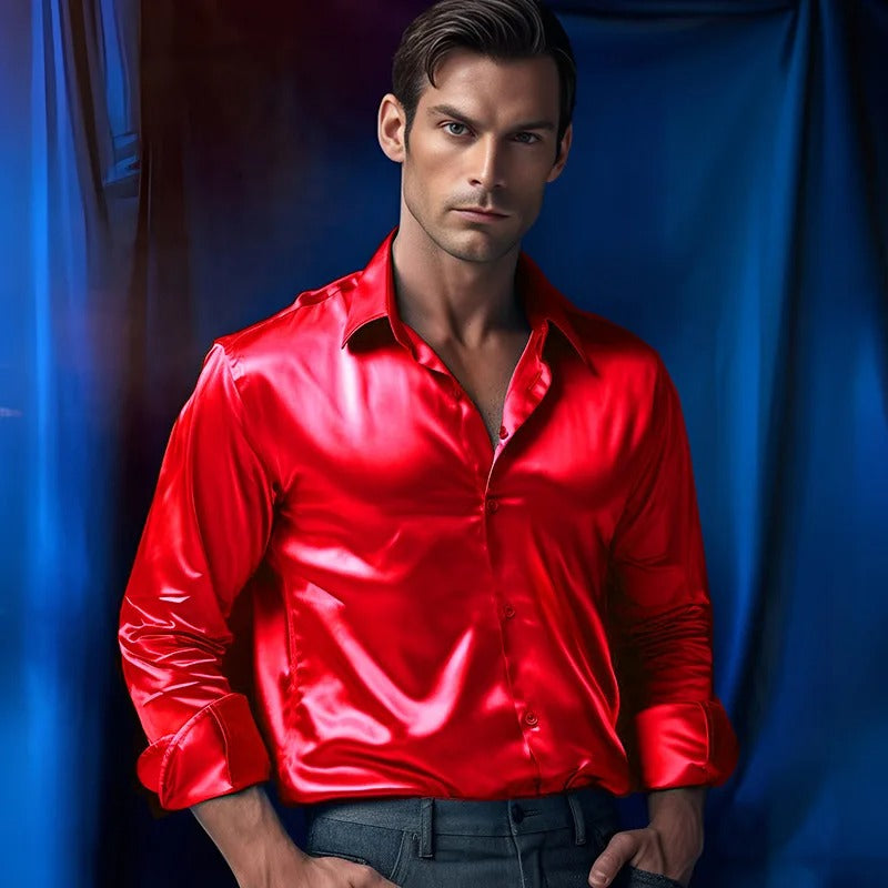Men's Shiny Business-Style Shirt