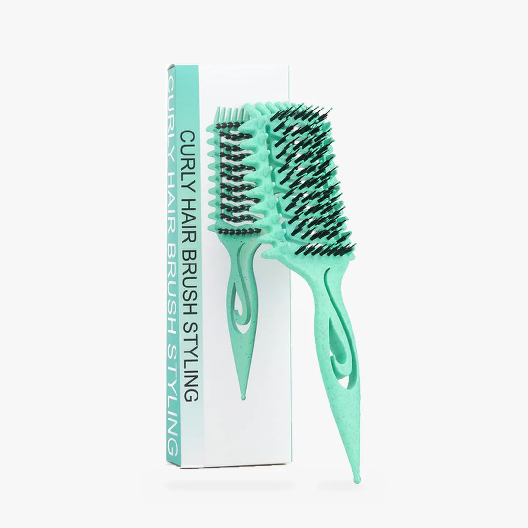 Curliza Ventilated Curly Hair Brush with Boar Bristles for Defined Ringlets - Elena Harper