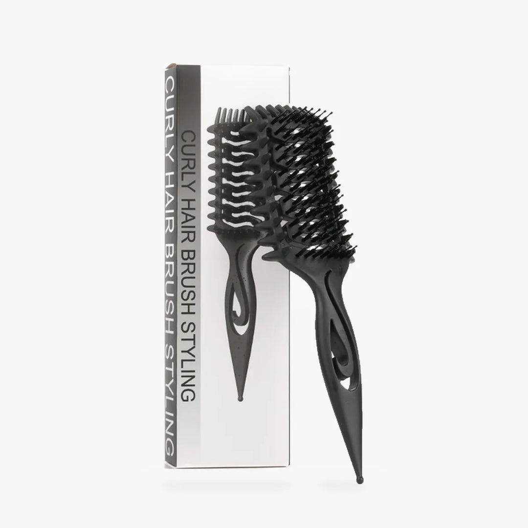 Curliza Ventilated Curly Hair Brush with Boar Bristles for Defined Ringlets - Elena Harper