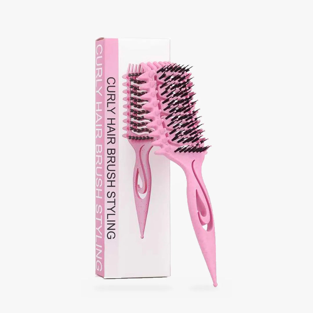 Curliza Ventilated Curly Hair Brush with Boar Bristles for Defined Ringlets - Elena Harper