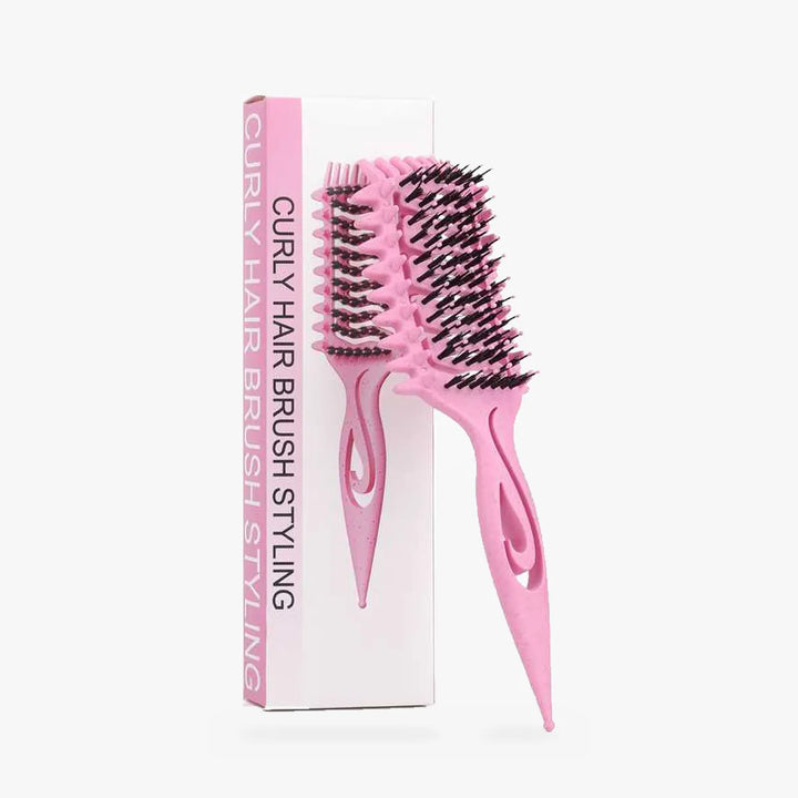 Curliza Ventilated Curly Hair Brush with Boar Bristles for Defined Ringlets - Elena Harper