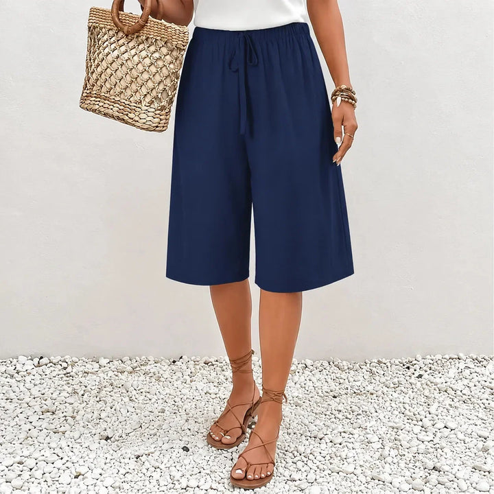 Calaya Wide Leg Drawstring Pants for Women, Lightweight Summer Pull On Bottoms - Elena Harper