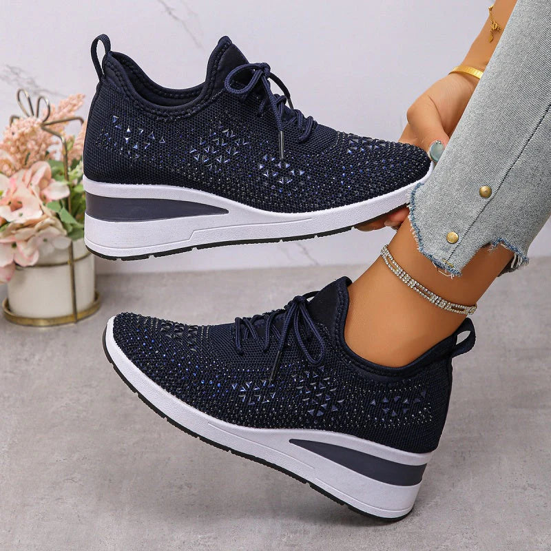 Rina | Breathable Sneakers Embellished with Rhinestones
