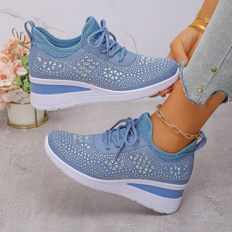Rina | Breathable Sneakers Embellished with Rhinestones