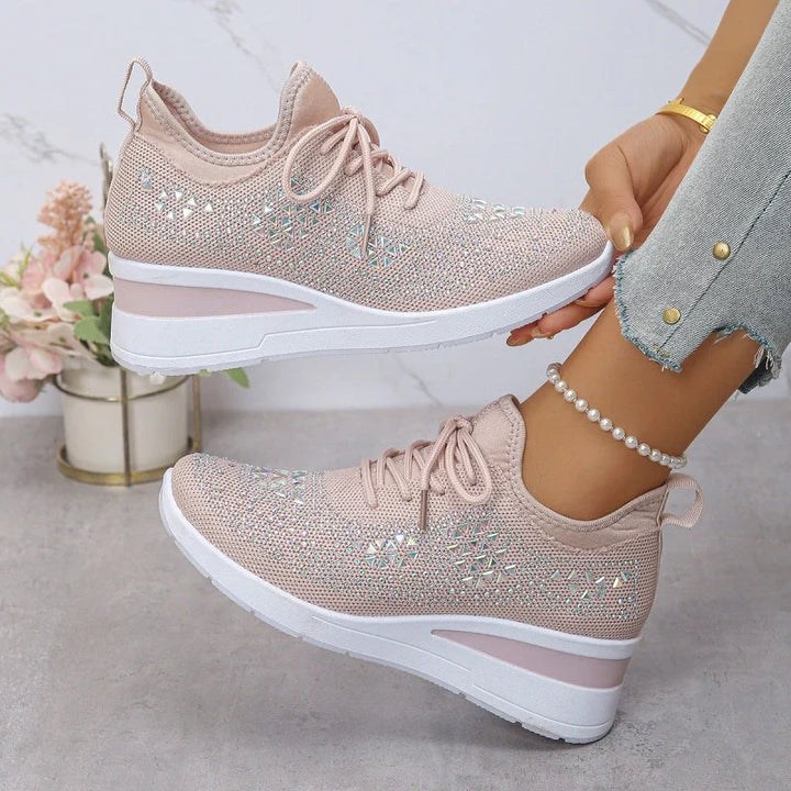 Rina | Breathable Sneakers Embellished with Rhinestones