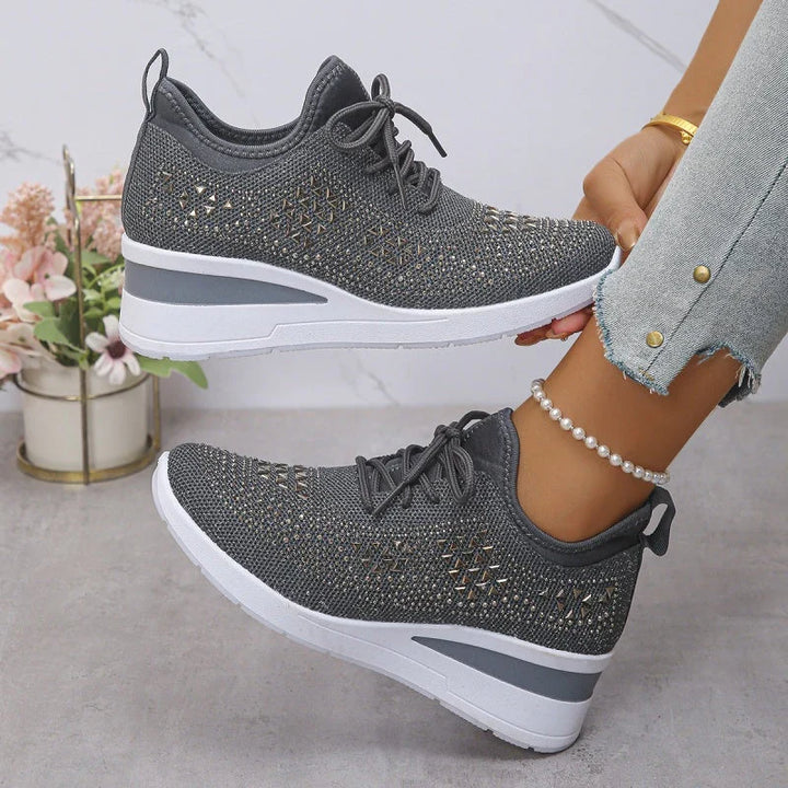Rina | Breathable Sneakers Embellished with Rhinestones