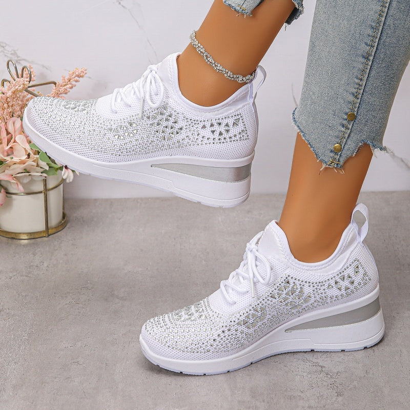 Rina | Breathable Sneakers Embellished with Rhinestones