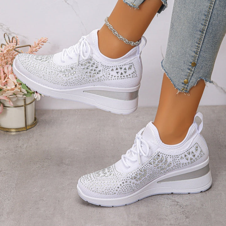 Rina | Breathable Sneakers Embellished with Rhinestones