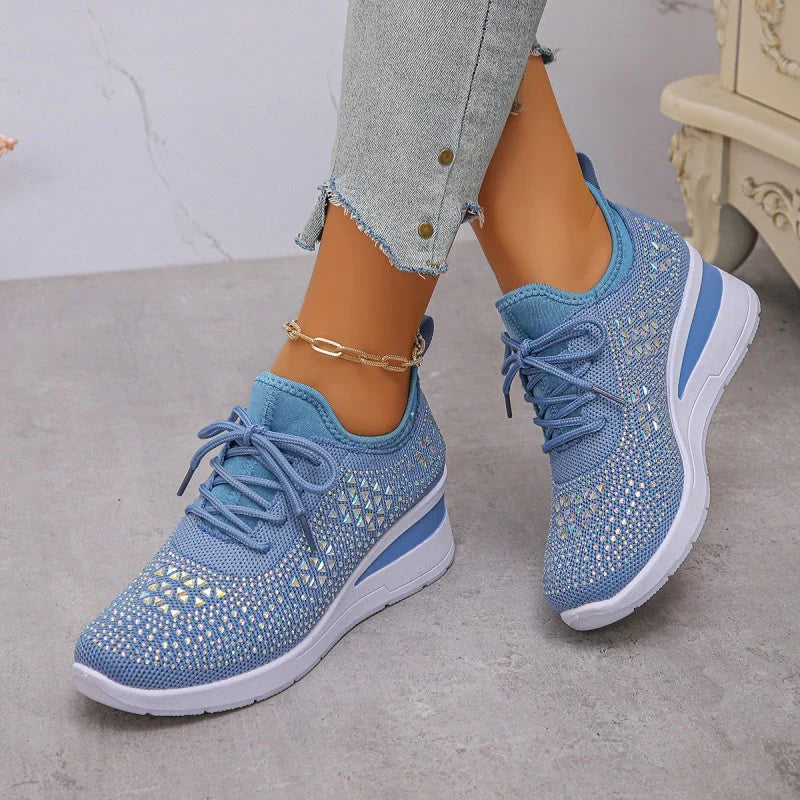 Rina | Breathable Sneakers Embellished with Rhinestones