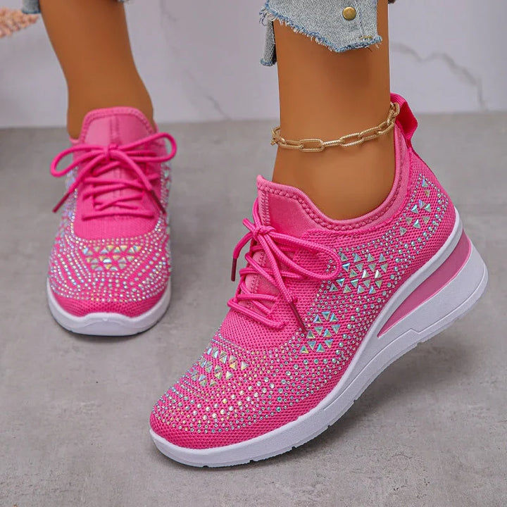 Rina | Breathable Sneakers Embellished with Rhinestones