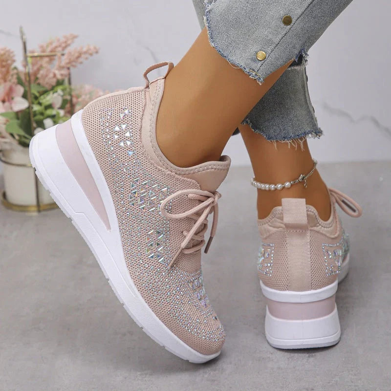 Rina | Breathable Sneakers Embellished with Rhinestones