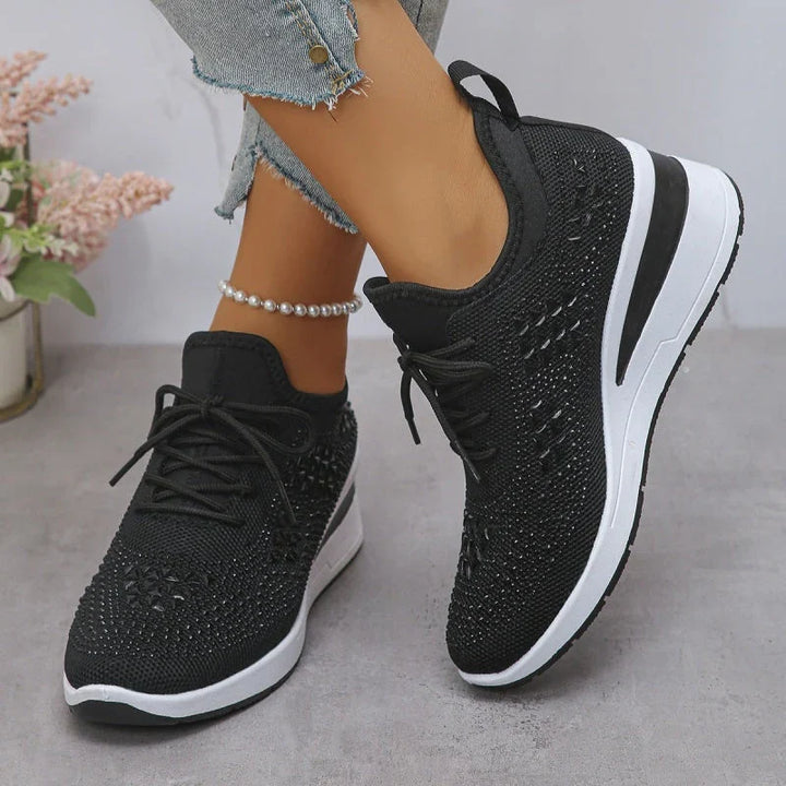 Rina | Breathable Sneakers Embellished with Rhinestones