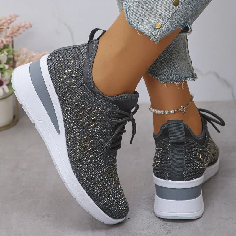 Rina | Breathable Sneakers Embellished with Rhinestones