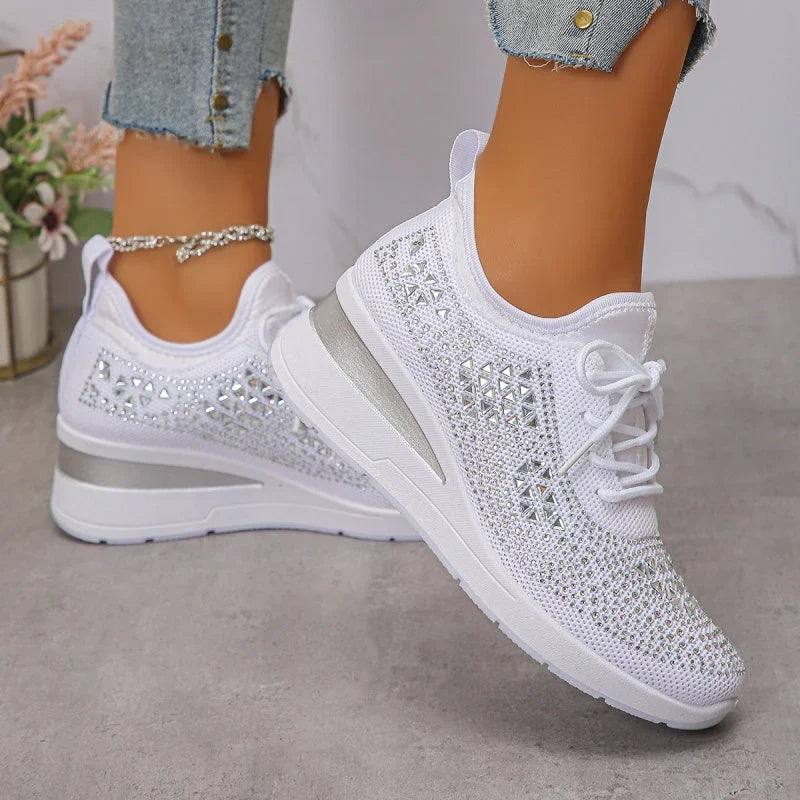Rina | Breathable Sneakers Embellished with Rhinestones