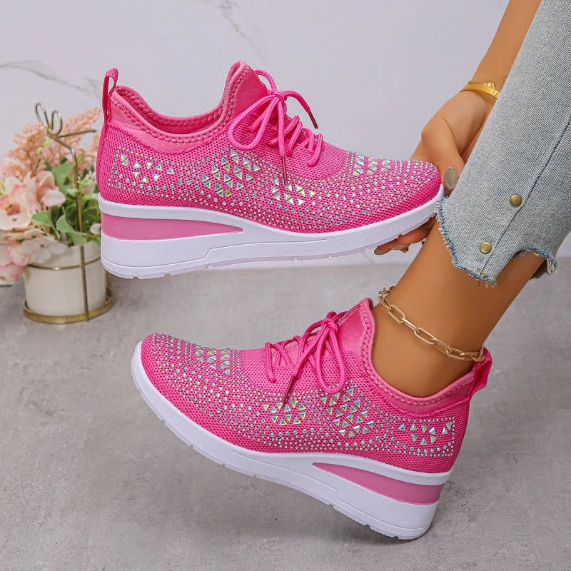 Rina | Breathable Sneakers Embellished with Rhinestones