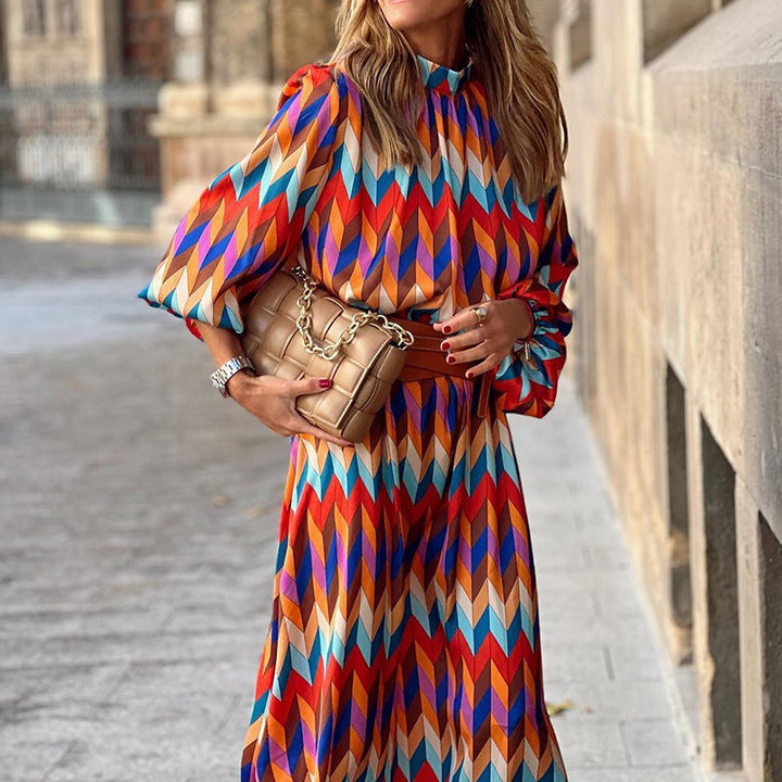 Ivanya - Geometric Print Dress