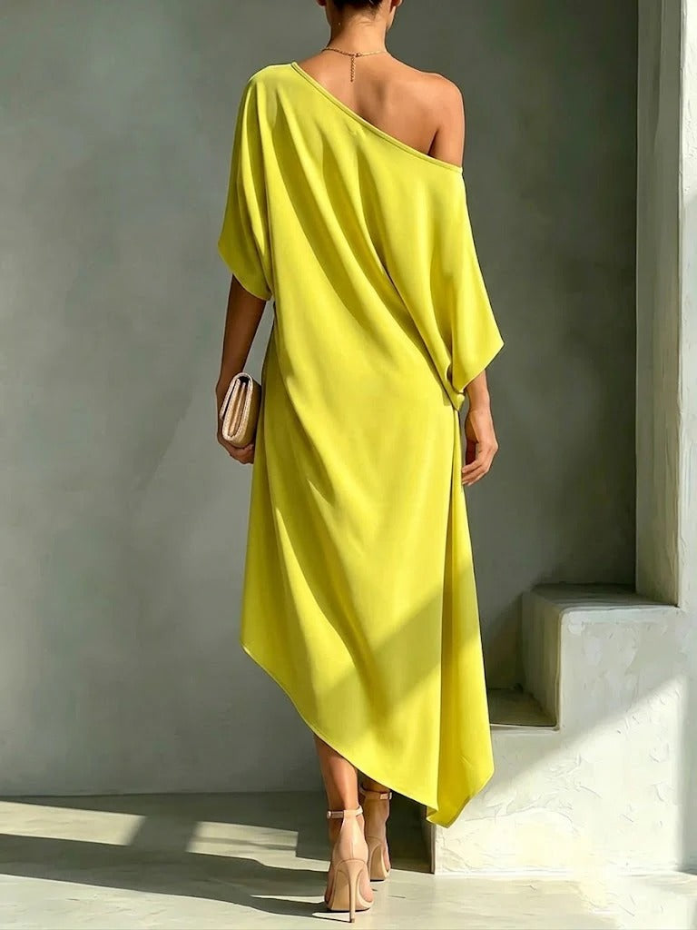 ASYMMETRICAL MIDI DRESS FOR WOMEN
