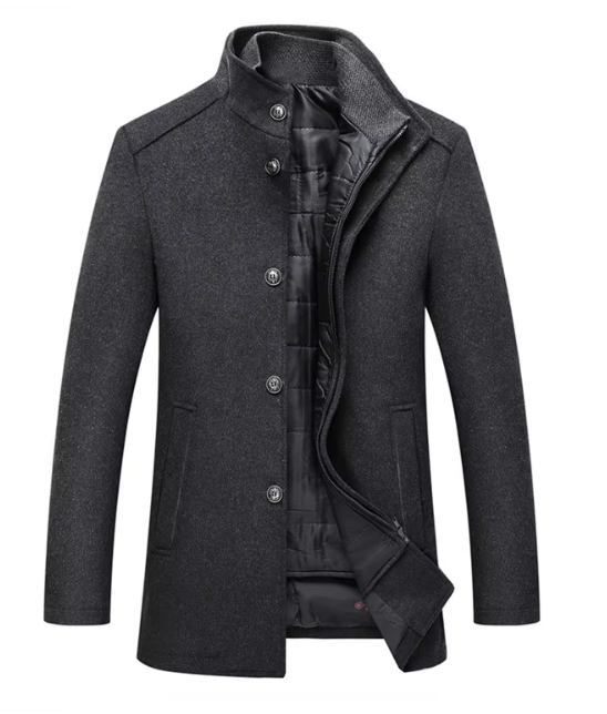 Men's Insulated Winter Jacket with Windproof Padding