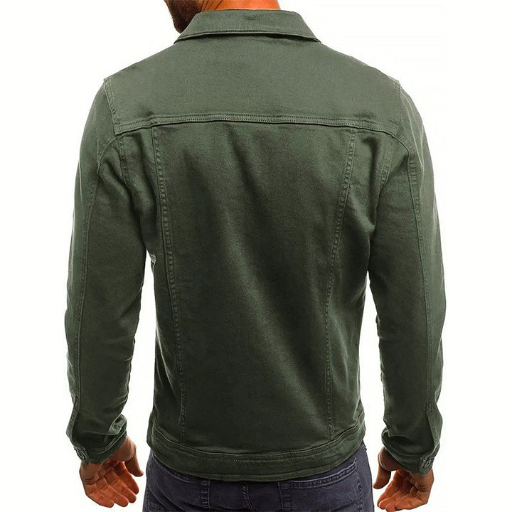 Men's Slim Fit Denim Jacket with Chest Pockets