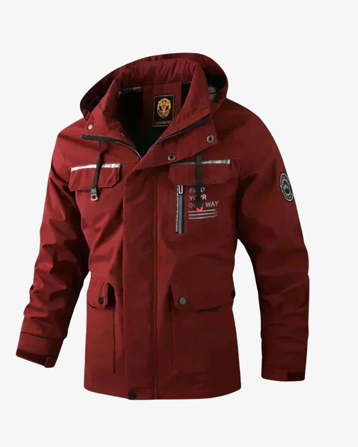 Men's Hooded Jacket with Multiple Pockets