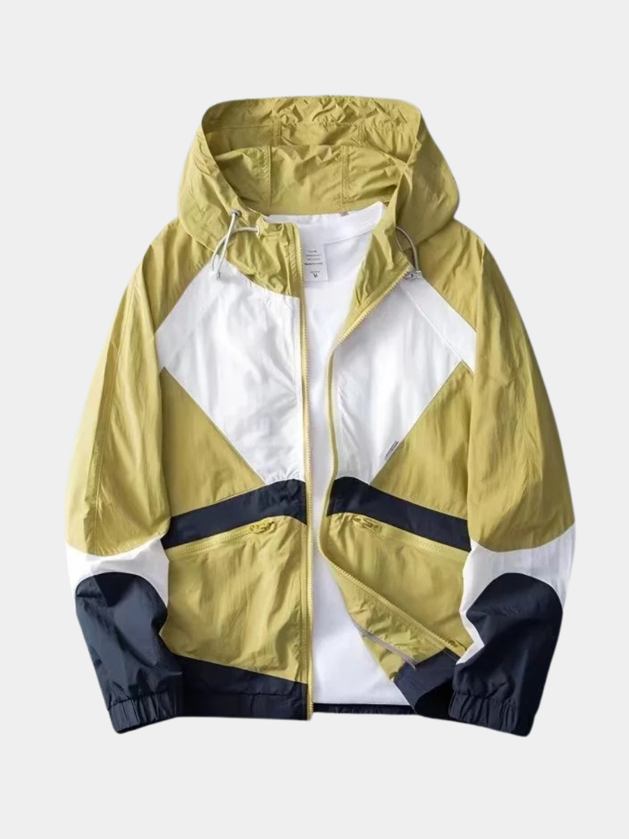 Men's water-repellent nylon hooded jacket