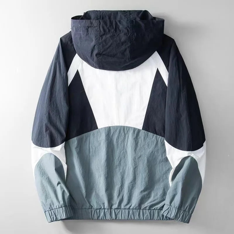 Men's water-repellent nylon hooded jacket