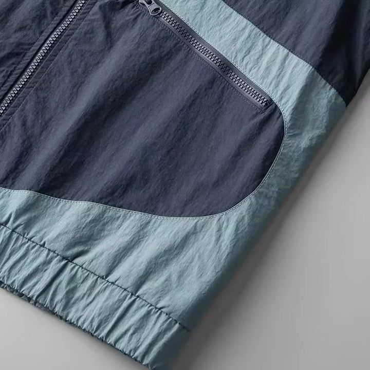 Men's water-repellent nylon hooded jacket