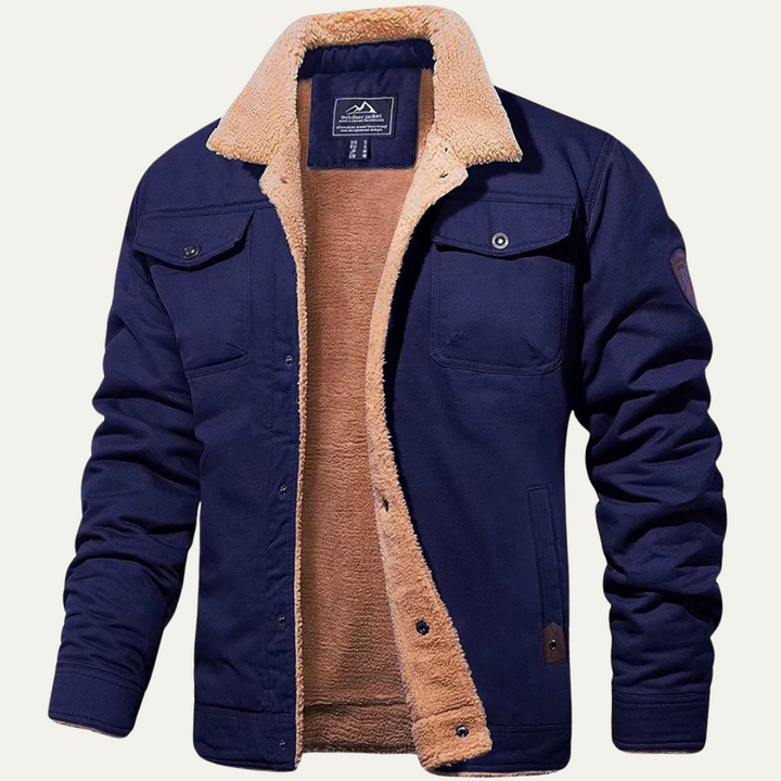 Men's Lined Jacket with Contrast Collar